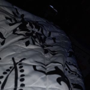 White and black comforter